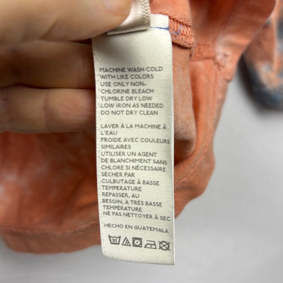 We The Free Women LongSleeve Cotton Tie Dye T-Shirt Sz S Bohemian Hippie 70's - Picture 5 of 10